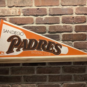 1980s San Diego Padres MLB Large Vintage Pennant – Authentic Sports Memorabilia