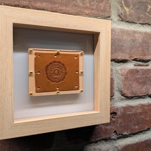 1910s Framed Syracuse University Pennant Patch - Leather Premium - Vintage College Memorabilia
