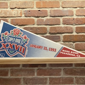 1993 Dallas Cowboys Super Bowl XXVII NFL Large Vintage Pennant – Authentic Sports Memorabilia