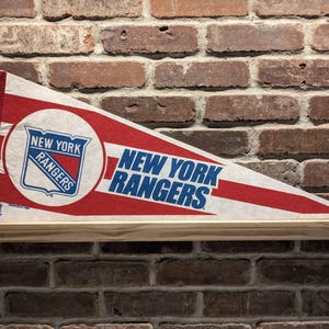 1980s New York Rangers NHL Large Vintage Pennant – Authentic Sports Memorabilia