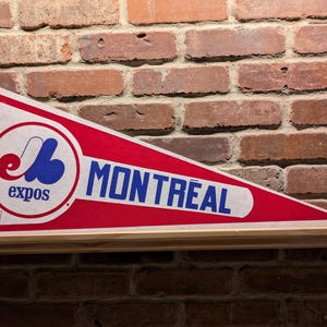 1980年代 モントリオール エクスポズ MLB 大型ヴィンテージ ペナント – 本物のスポーツ記念品