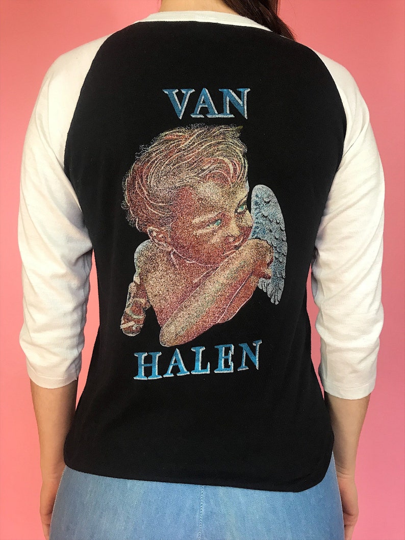 Vintage 1980s Van Halen bootleg baseball tee image 5