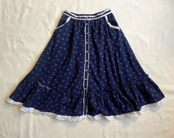 Vintage Gunne Sax Cotton Skirt