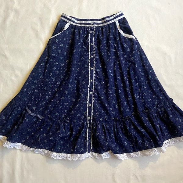 Vintage Gunne Sax Cotton Skirt