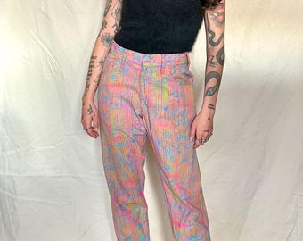 vintage RARE 1960s Lilly Pulitzer men's novelty pop art print pants