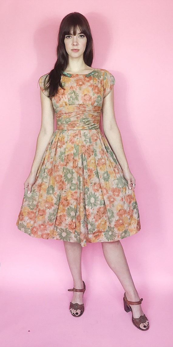 Vintage 1950s floral dress - image 6