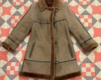 Vintage 1980s Burberrys Lambskin Shearling Coat