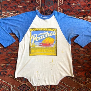 Iconic 1970s Peaches Records and Tapes Vintage Tshirt