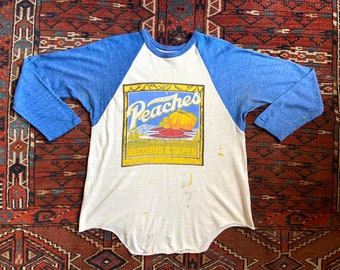 Iconic 1970s Peaches Records and Tapes Vintage Tshirt