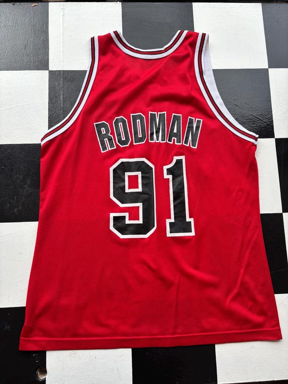 Vintage DENNIS RODMAN Chicago Bulls Jersey 91 Champion 90s NBA - Etsy
