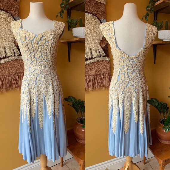 Vintage 1930s Appliqué Day Dress