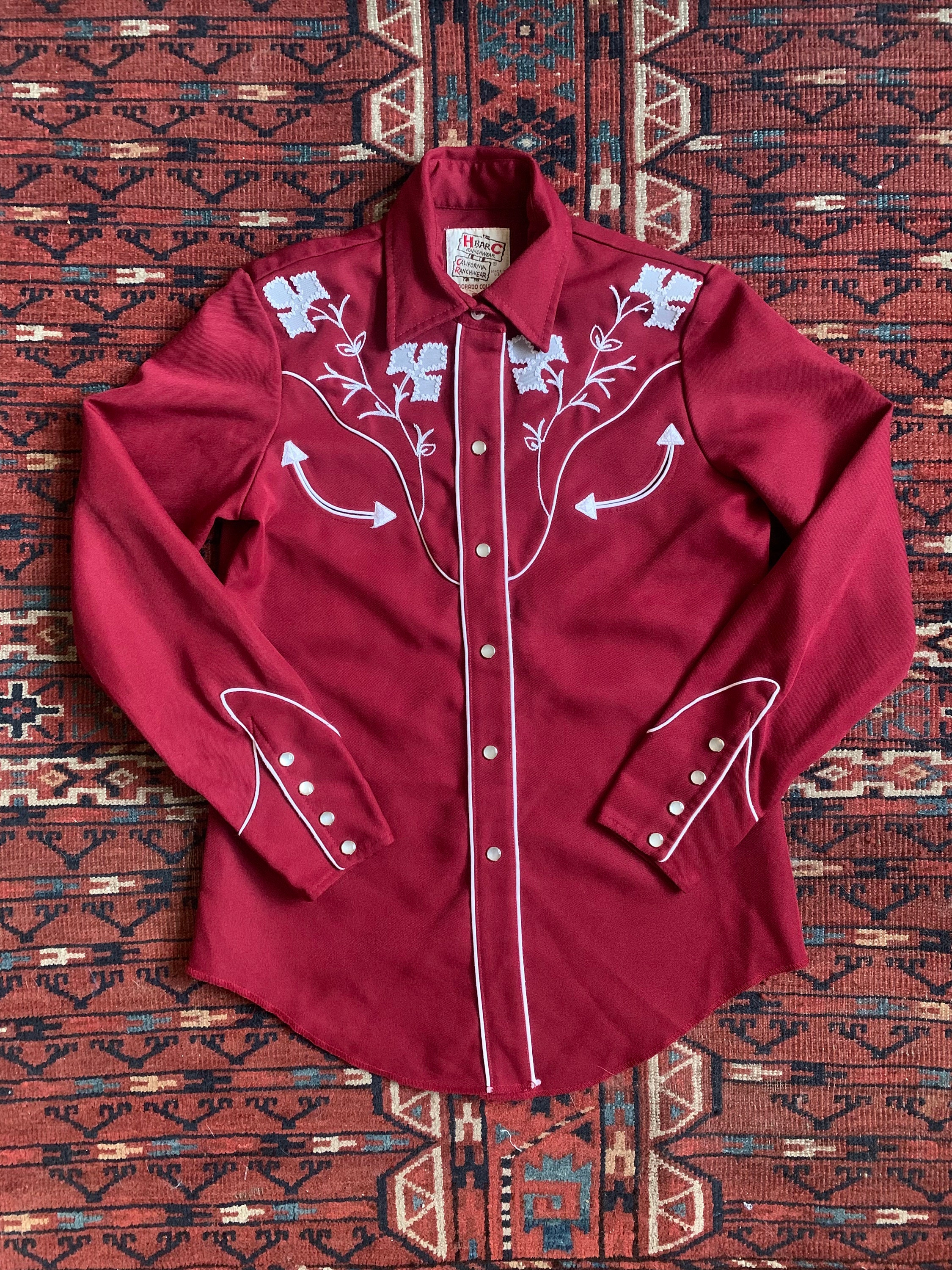 Vintage 1970s H Bar C Ranchwear Western Shirt - Etsy
