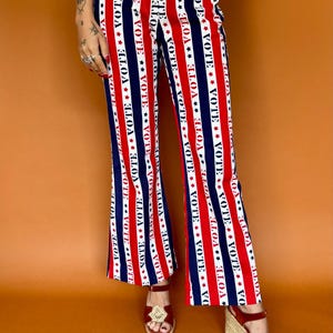 Vintage 1960s Vote Americana Stars and Stripes Schlaghosen