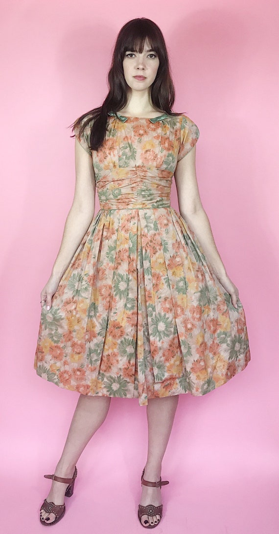 Vintage 1950s floral dress - image 7