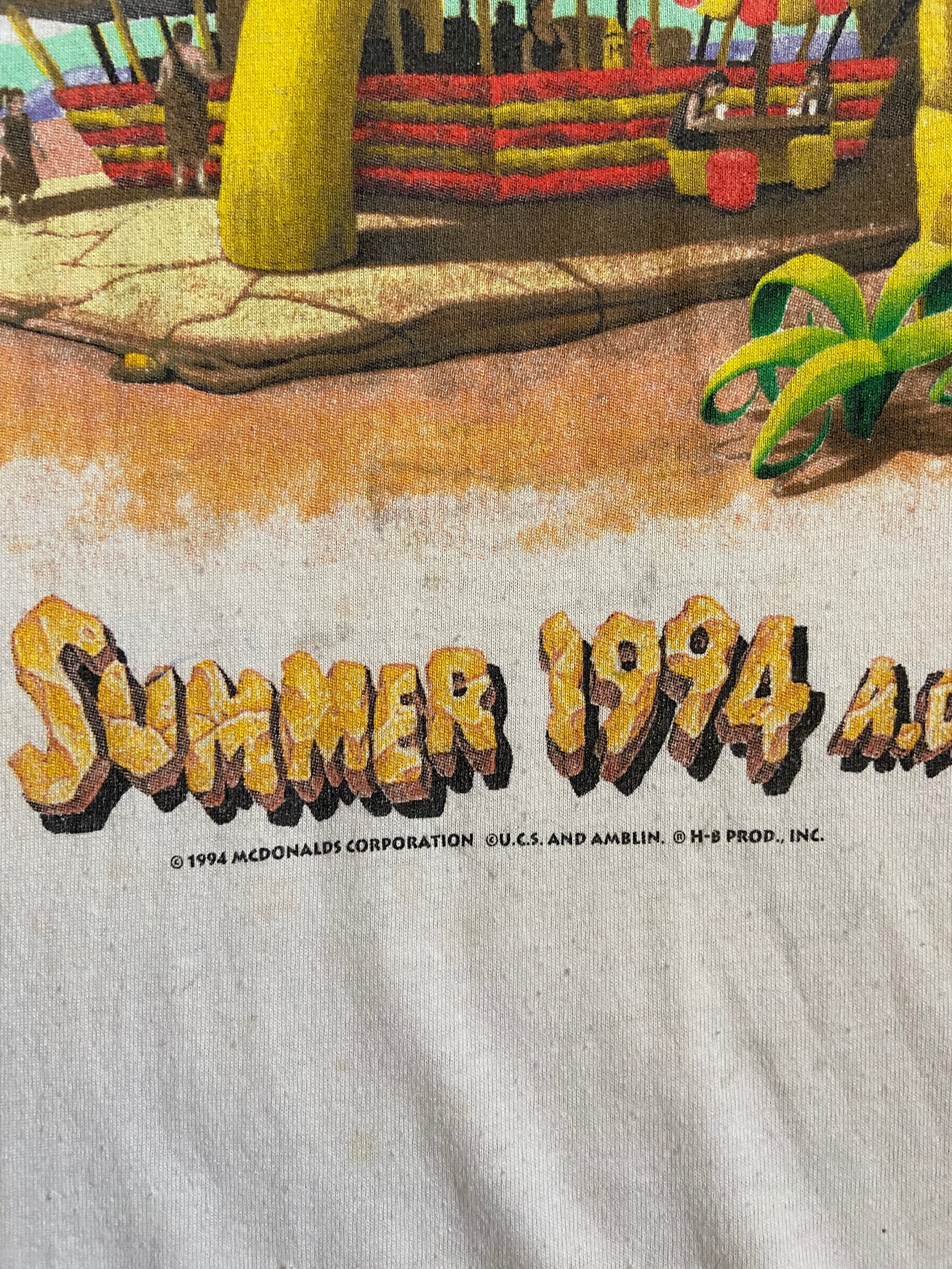 VINTAGE MCDONALDS THE FLINTSTONES TEE SHIRT 1994 SIZE XL