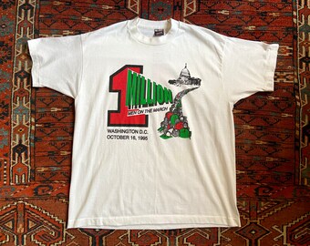 1995 1 Million Men On The March Vintage tshirt