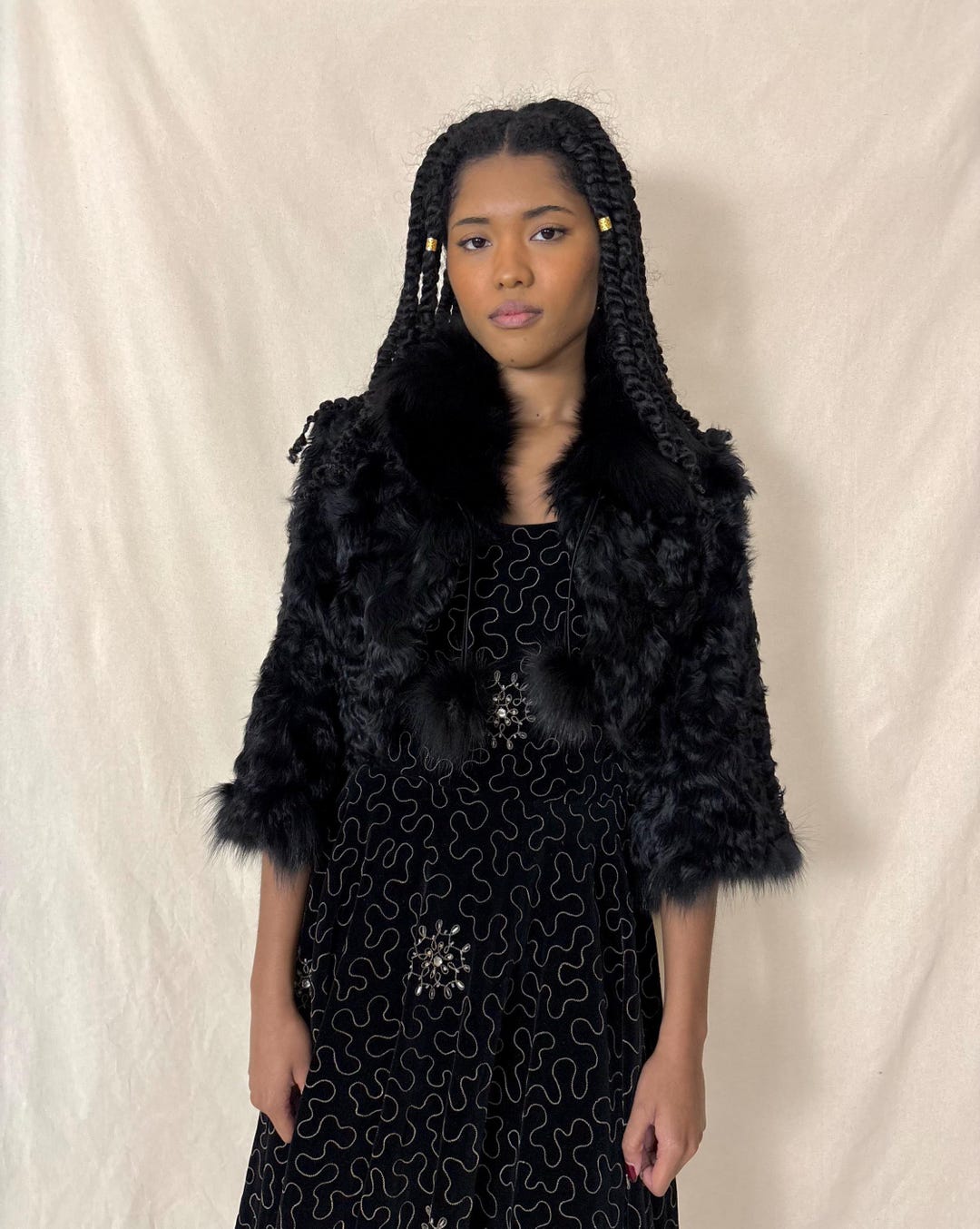 Vintage 1980s/90s Curly Persian Lamb Cropped Jacket - Etsy