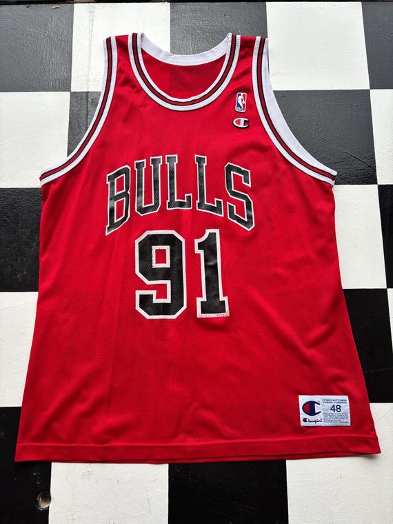 Vintage DENNIS RODMAN Chicago Bulls Jersey 91 Champion 90s NBA - Etsy