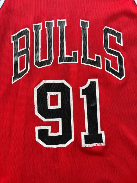 Vintage DENNIS RODMAN Chicago Bulls Jersey 91 Champion 90s NBA - Etsy