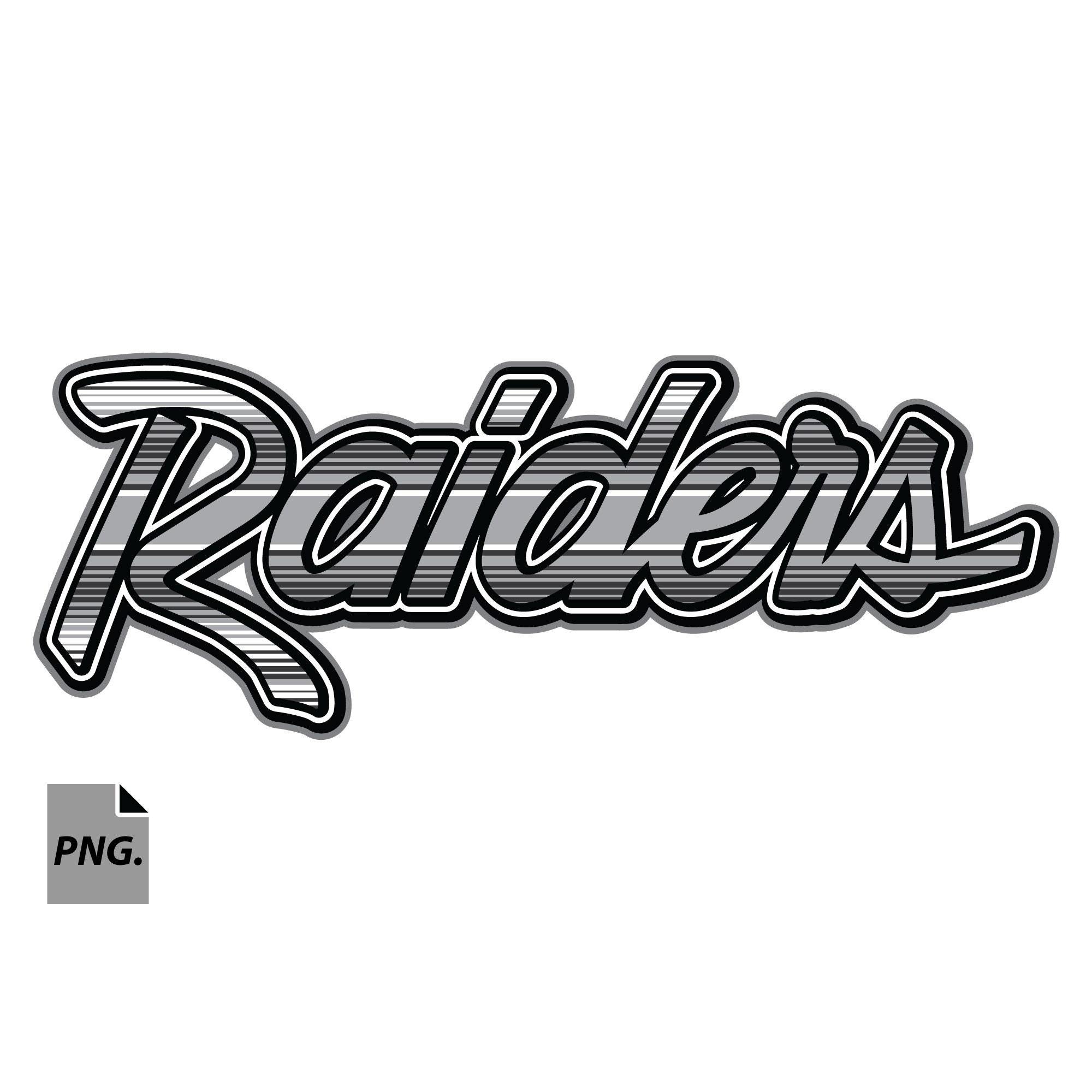 Raiders Serape Logo PNG. Custom Las Vegas Raiders Logo PNG. 