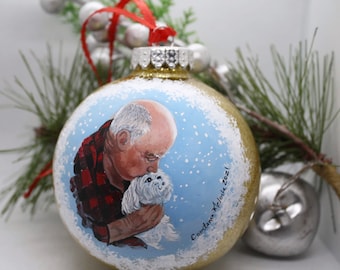 Custom portrait ornament