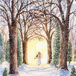 Angel painting, Angel print, Painting of Angel,