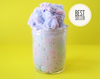 Cotton Candy Daydreams Slime, slime, cotton candy slime, cloud creme slime, cotton candy cloud creme slime, 2 toned slime, scented slime
