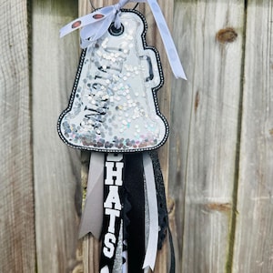 Custom Embroidered Cheer Bag Tag: Team Colors & Mascot