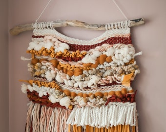 Modern Woven Tapestry Wall Hanging – Boho Fiber Art Decor