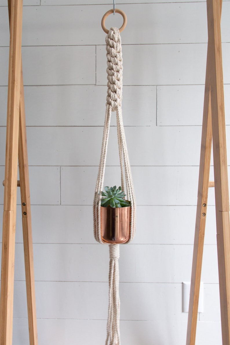 Macrame Plant Hanger Makramé Planter Chinese Crown Knot Etsy