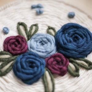 Round Woven Wall Hanging - Circle Weaving - Modern Tapestry - Woven Wall Art - Boho Decor - Gifts for Women - Floral Embroidery