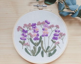 Handmade Floral Embroidery Hoop Art – 6 Inch