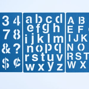 Letters and Numbers Paper Stencils, Alphabet Stencils for Bullet Journal, Stencils for Hand Lettering, Stencil Sans Serif Font, Colorful Fun