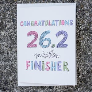 Herzlichen Glückwunsch Marathon-Karte/Marathon-Karte/26.2 Meilen/Running Card/Card für Läufer/Marathon Finisher/26Point2/Marathon Runner/Crazy Runner