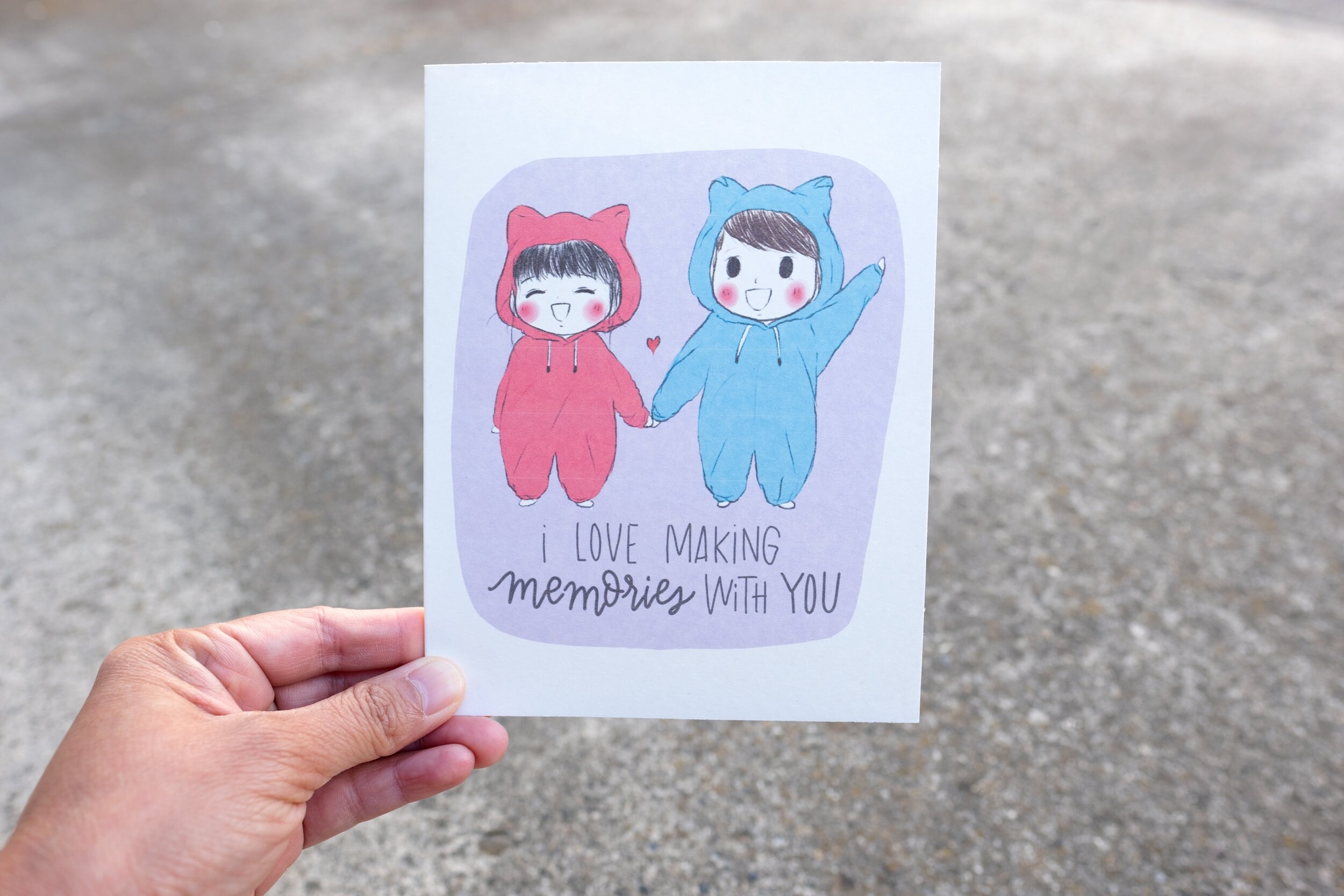 Cute Love Card for Girlfriend // Anniversary Card for Wife // - Etsy