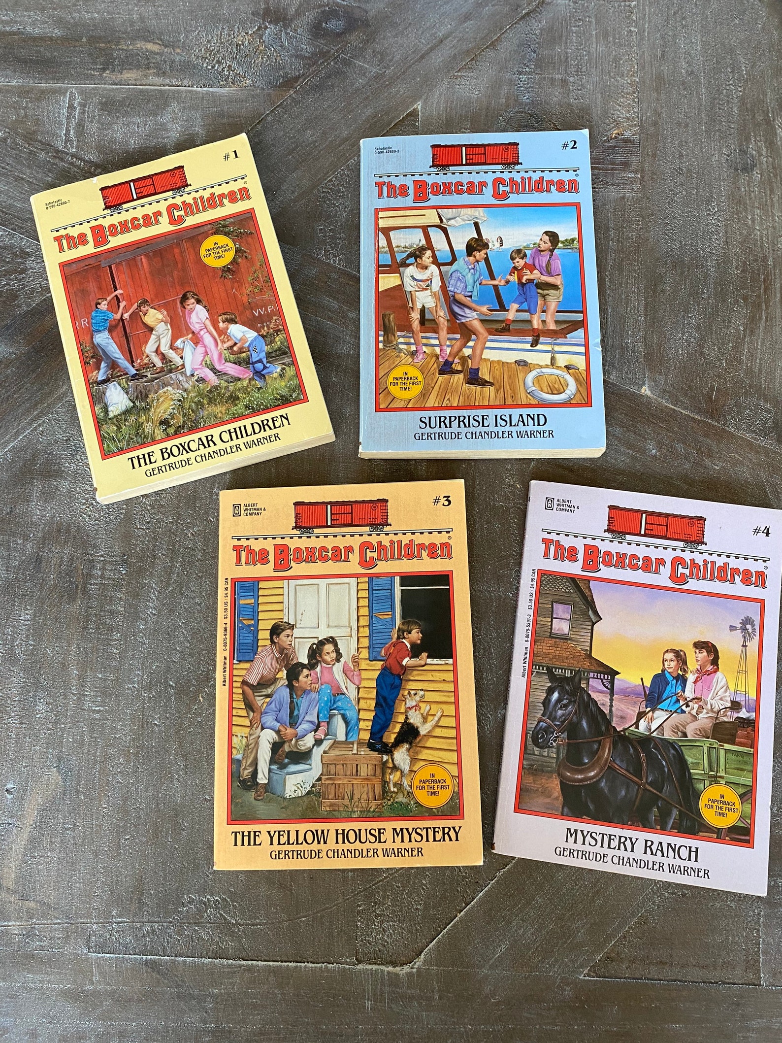 The Boxcar Children Books 1 4 by Gertrude Chandler Warner Etsy