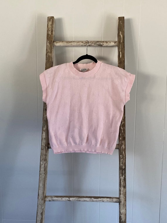 PUFF SHORT SLEEVE POLKA DOT SWEATER