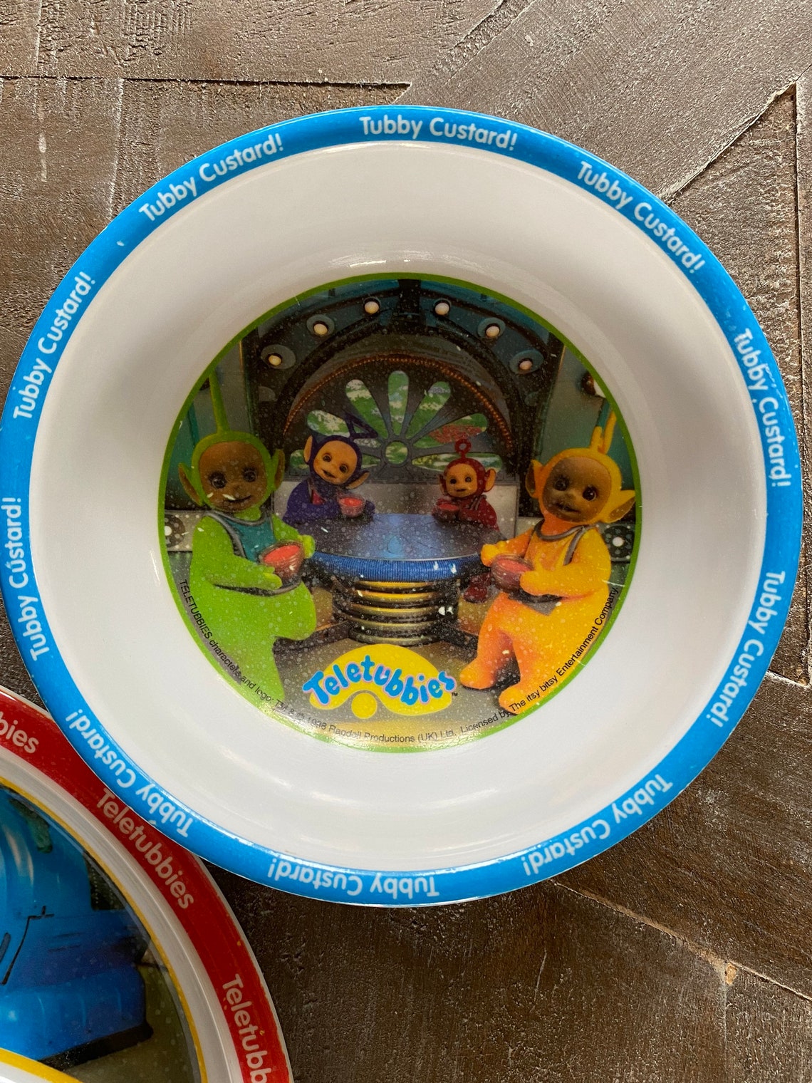 1990s Teletubbies Dish Set Divided Plate and Bowl 1998 Etsy