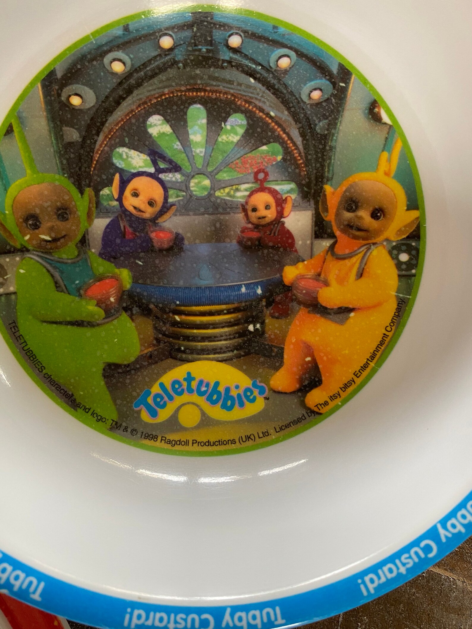 1990s Teletubbies Dish Set Divided Plate and Bowl 1998 Etsy
