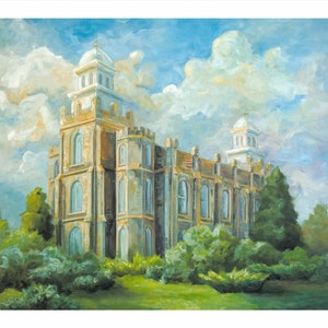 Logan Temple- Giclee oil painting print