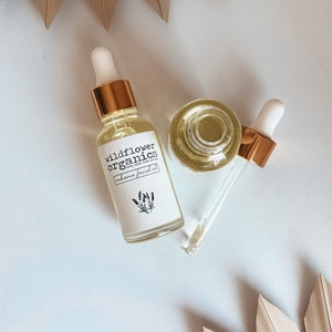 Radiance Facial Oil/Organic/Wildflower Organics/Vegan/Wholesome/Brightening/Nourishing/Moisturizing/Mandy Ellen Designs