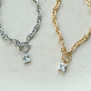 Leilani Kristall Halskette//18k Gold Filled//Swarovski Kristall//Silber Filled//Weißgold//Verschluss vorne//Statement//Modern Boho//Mandy Ellen