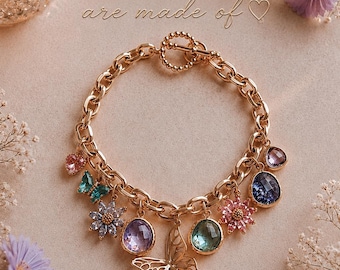 Mittsommernachtstraum-Kollektion // 18 Karat Gold Filled // Swarovski-Kristalle // Pastellfarbene Kristalle // Y2K // Schmetterlinge // Hilary Duff // Moderner Boho-Stil // Mandy Ellen