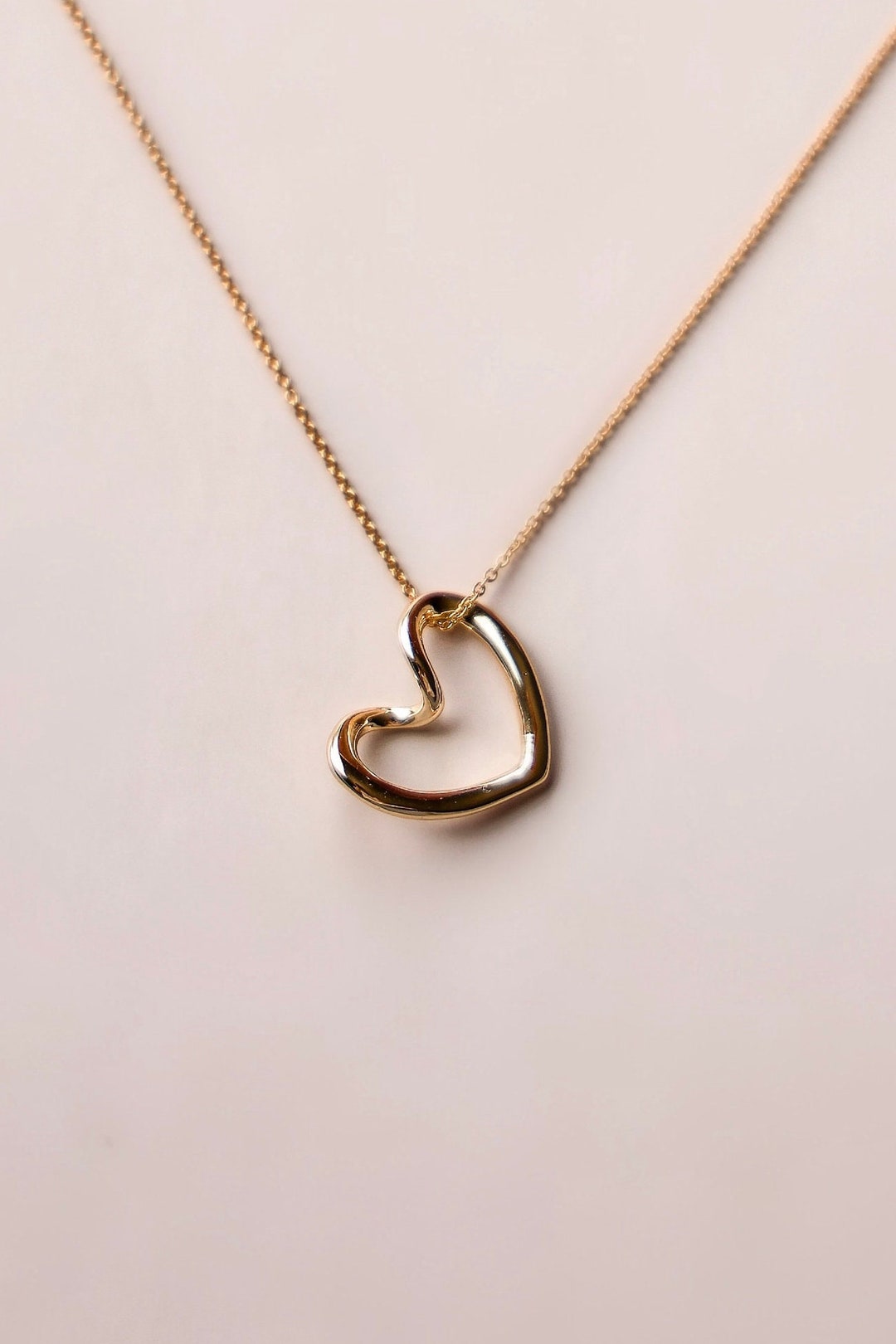 ★VINTAGE HOLLYWOOD★ Petit Heart Ball Chain Necklace_VH2313 Hearts 16mm Harmony Ball Mexican Bola Baby Pendant 36 Inch