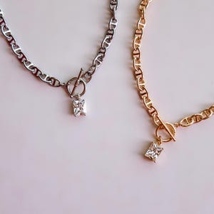 Leilani Crystal Necklace//18k Gold Filled//Swarovski Crystal//Silver Filled//White Gold//Front Clasp//Statement//Modern Boho//Mandy Ellen