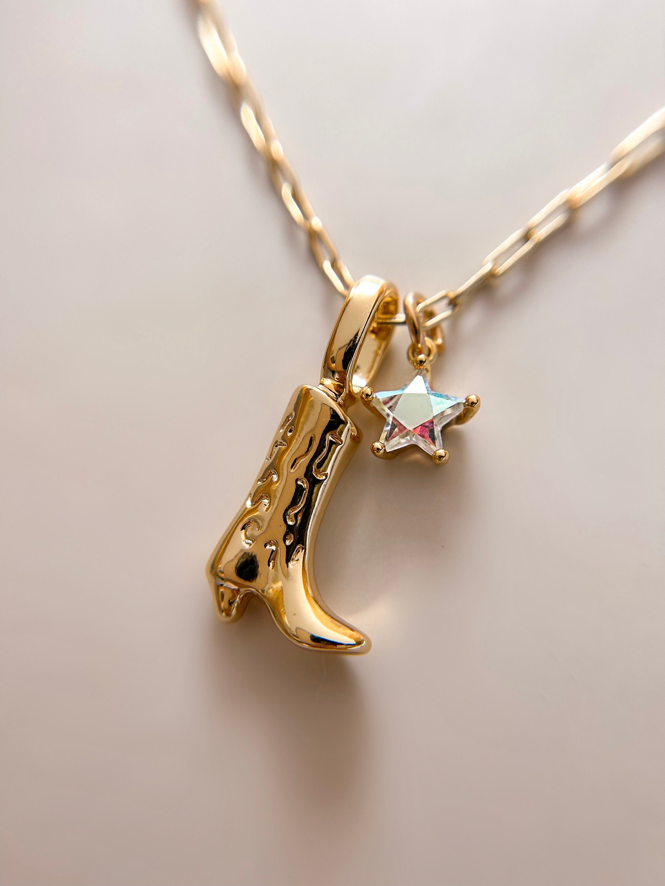 Country Music Necklace//18k Gold Filled//genuine Swarovski
