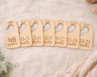 Baby Closet Dividers | Wooden Baby Clothes Organizer | Nursery Closet Dividers | Newborn – 24 Months | Baby Shower Gift