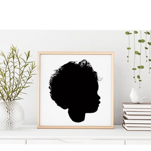 Custom Side Portrait Silhouette for Child