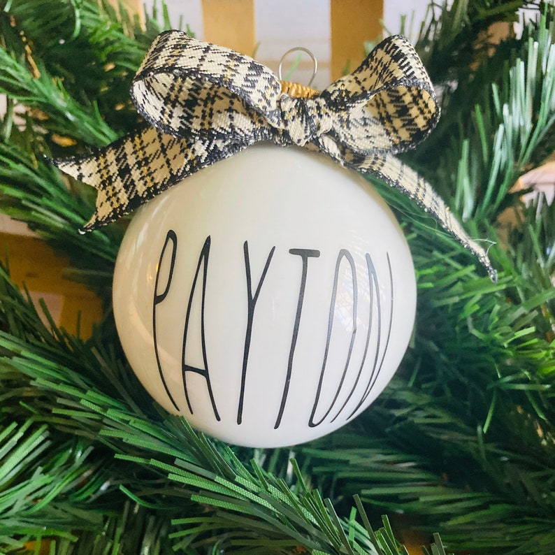 Rae Dunn Inspired Personalized Christmas Ornament Etsy