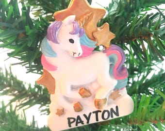 Unicorn ornament/personalized ornament/christmas/ girls